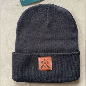Black Beanie with Orange MN Patch